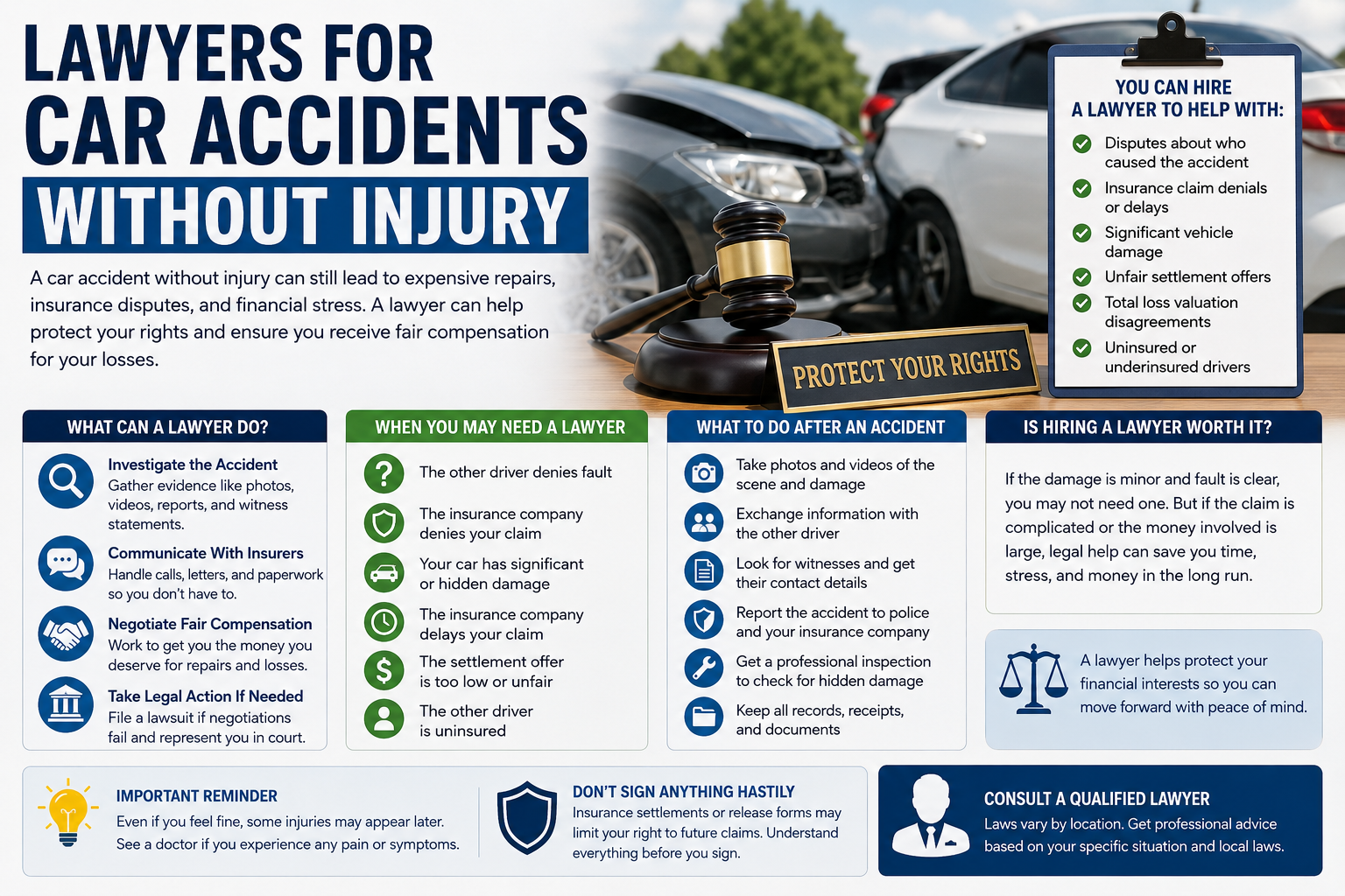 Lawyers for Car Accidents Without Injury